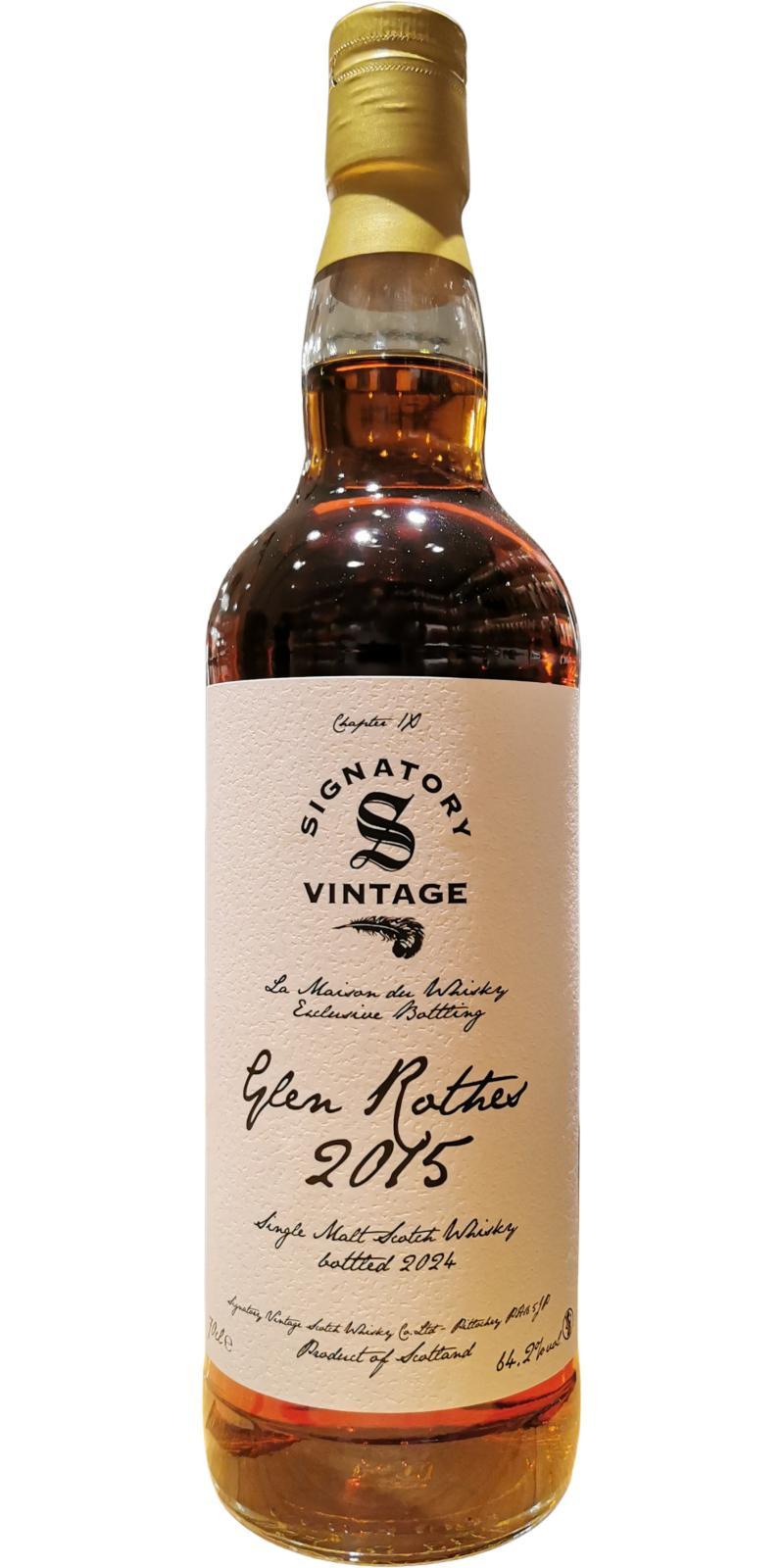 Glenrothes 2015 SV Collection Plume