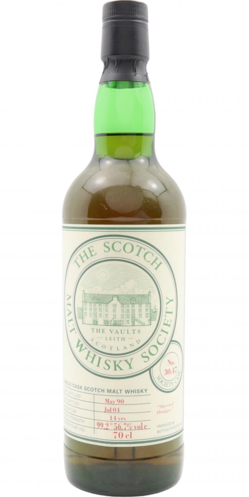 Glenrothes 1990 SMWS 30.47 Sherried Oranges