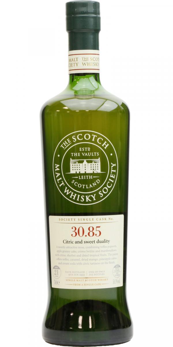 Glenrothes 1993 SMWS 30.85 Citric and sweet duality