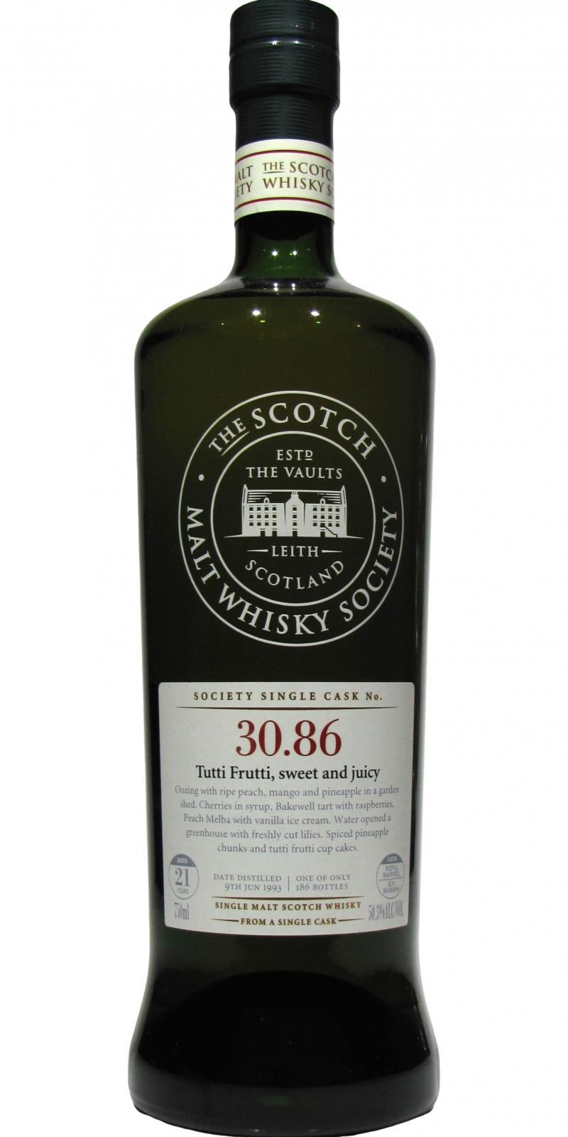 Glenrothes 1993 SMWS 30.86 Tutti Frutti, sweet and juicy