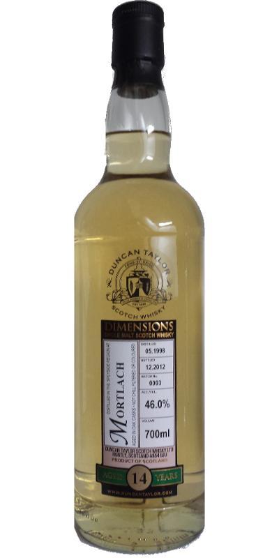 Mortlach 1998 DT Dimensions