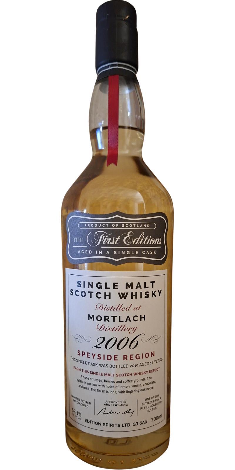 Mortlach 2006 ED The First Editions