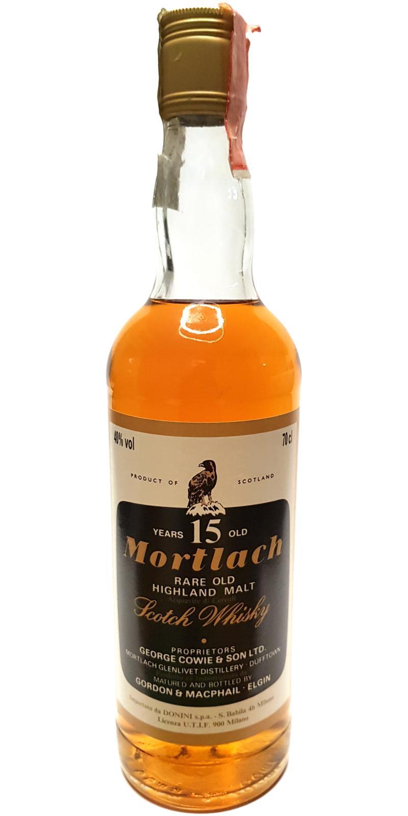 Mortlach 15-year-old GM Rare Old Highland Malt - black label