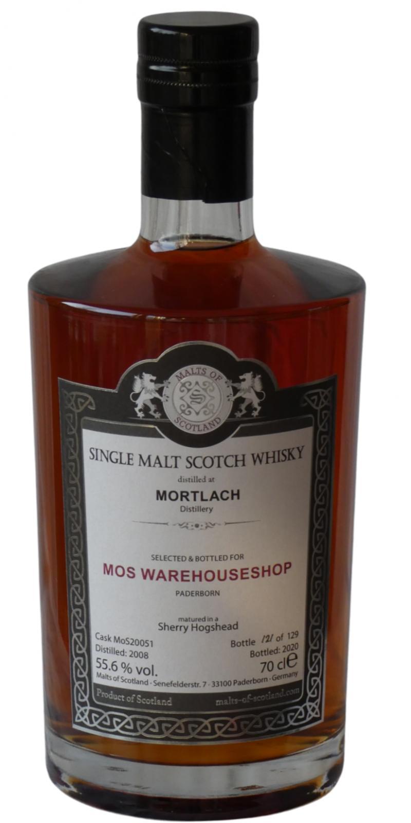 Mortlach 2008 MoS MoS Warehouseshop
