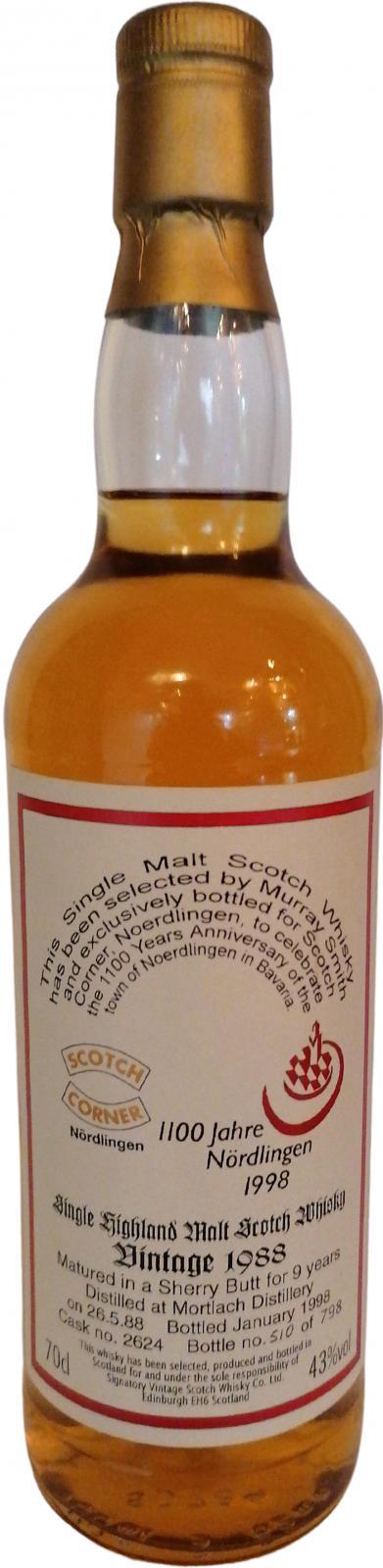 Mortlach 1988 SV 1100 Jahre Nördlingen 1998