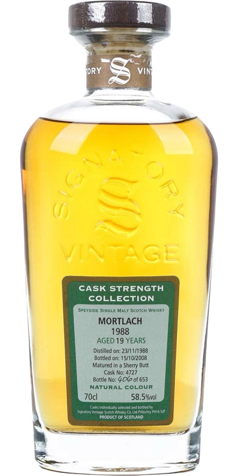 Mortlach 1988 SV Cask Strength Collection