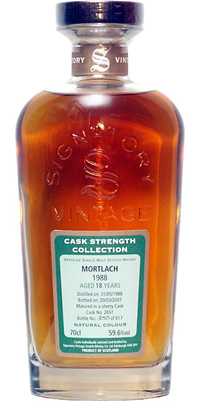 Mortlach 1988 SV Cask Strength Collection
