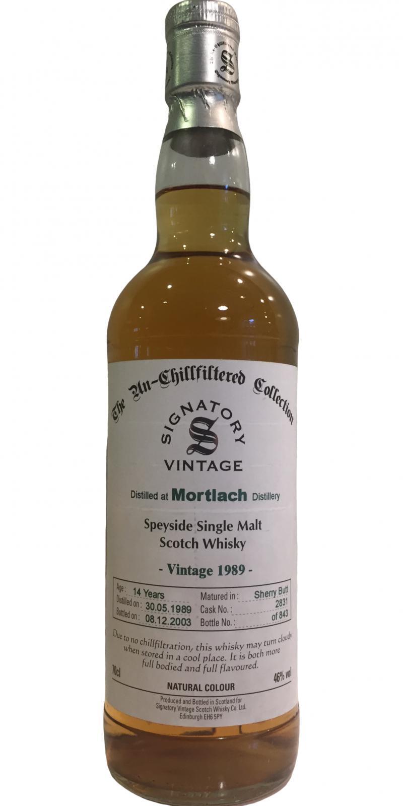 Mortlach 1989 SV The Un-Chillfiltered Collection