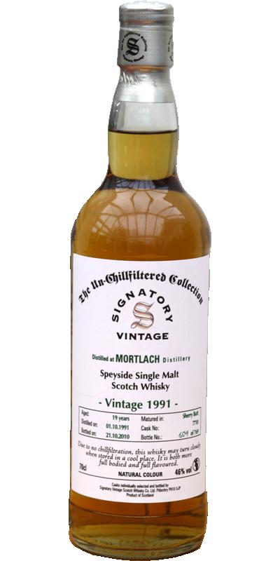 Mortlach 1991 SV The Un-Chillfiltered Collection