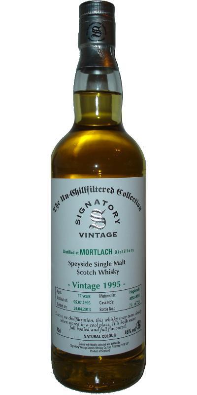 Mortlach 1995 SV The Un-Chillfiltered Collection