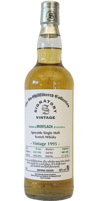 Mortlach 1995 SV The Un-Chillfiltered Collection