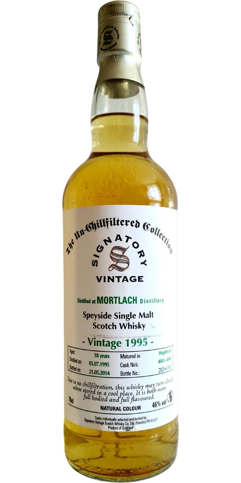 Mortlach 1995 SV The Un-Chillfiltered Collection