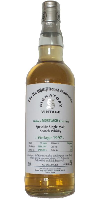 Mortlach 1997 SV The Un-Chillfiltered Collection