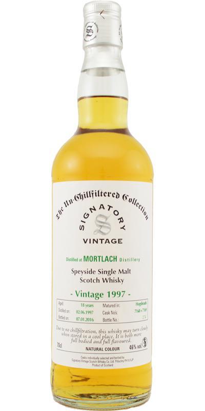 Mortlach 1997 SV The Un-Chillfiltered Collection