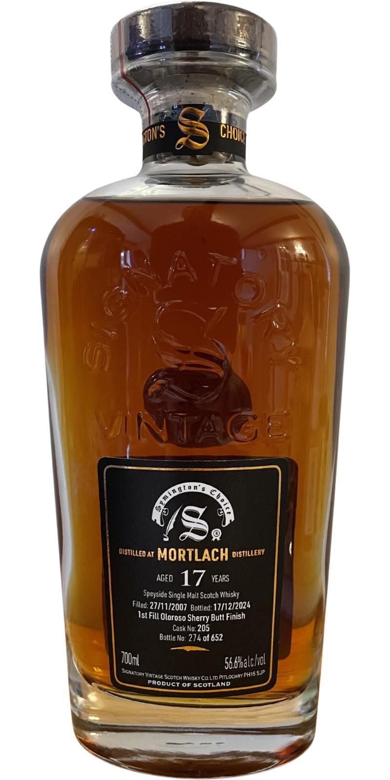 Mortlach 2007 SV Cask Strength Collection - Symington’s Choice