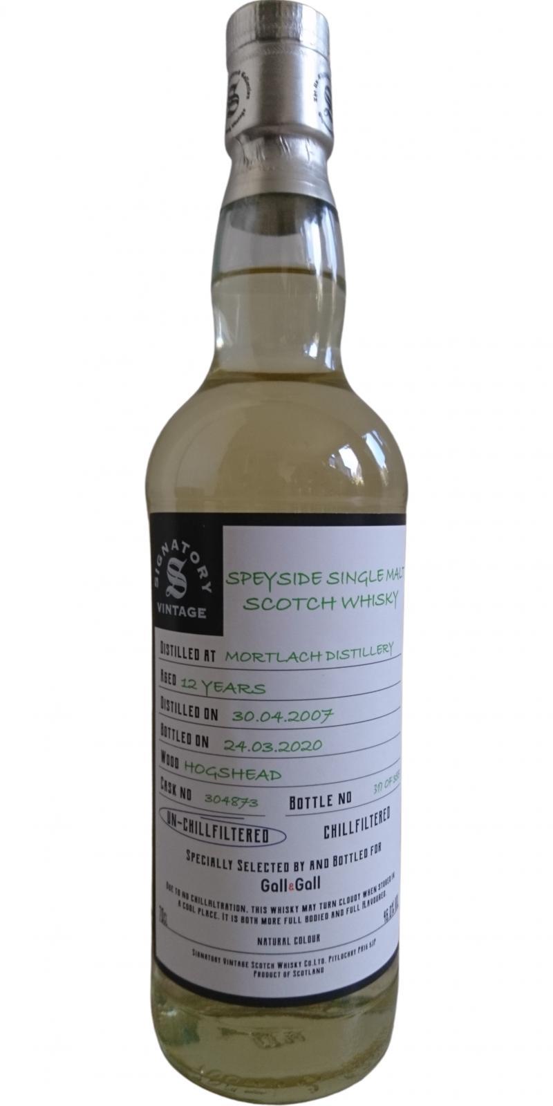 Mortlach 2007 SV The Un-Chillfiltered Collection