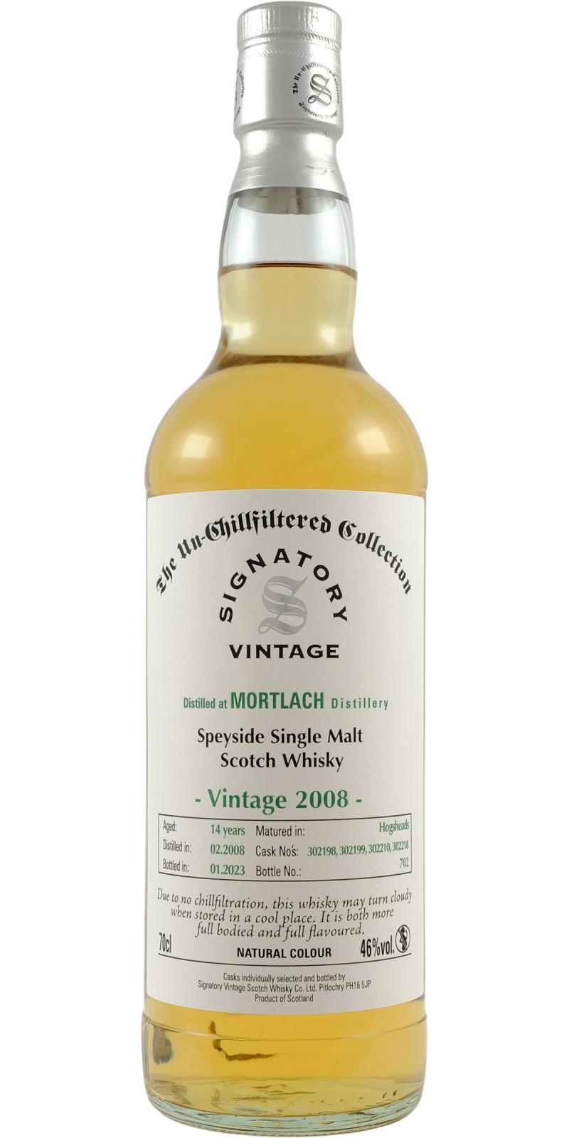 Mortlach 2008 SV The Un-Chillfiltered Collection