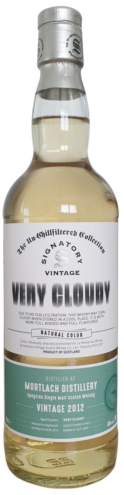 Mortlach 2012 SV The Un-Chillfiltered Collection - Very Cloudy