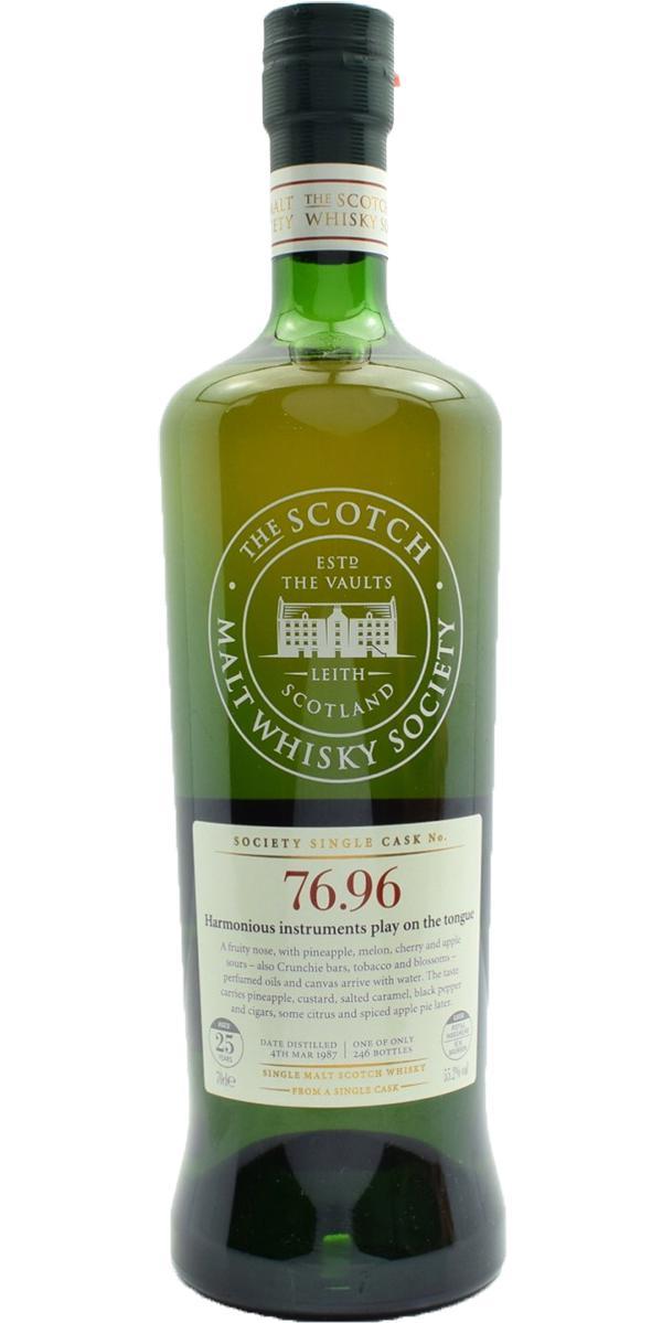 Mortlach 1987 SMWS 76.96 Harmonious instruments play on the tongue