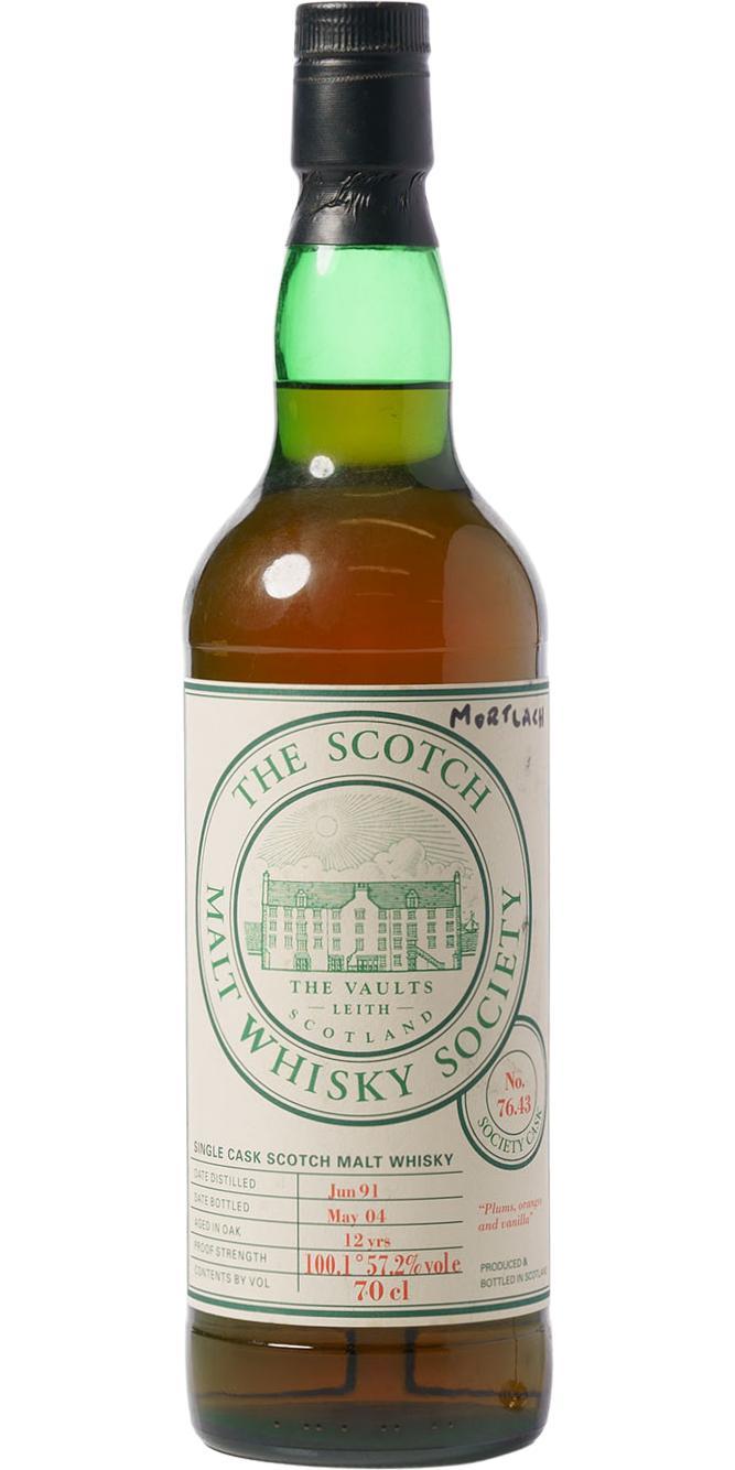 Mortlach 1991 SMWS 76.43 Plums, orange and vanilla