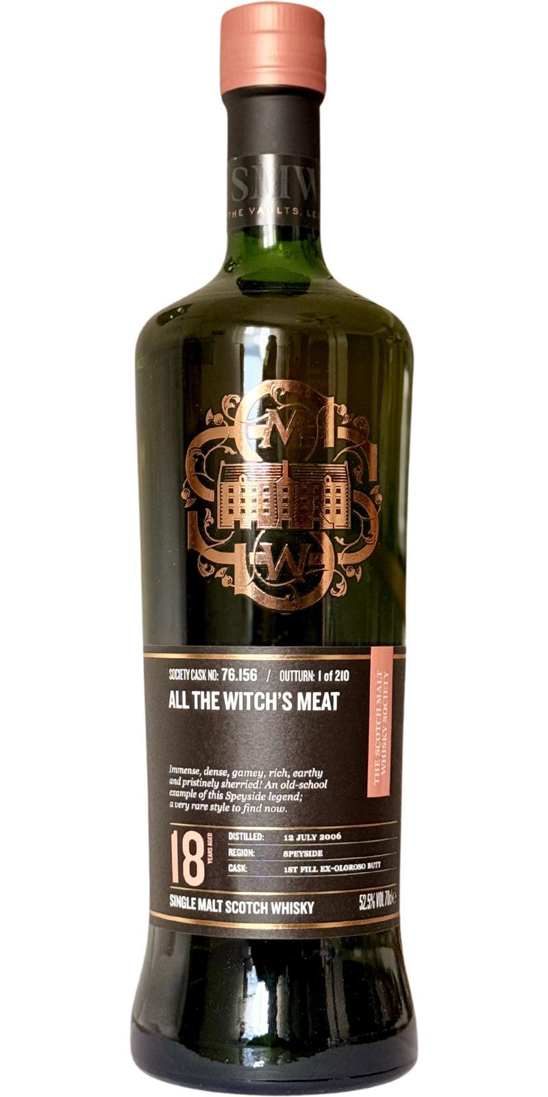 Mortlach 2006 SMWS 76.156 All the witch's meat / Immensely old-school