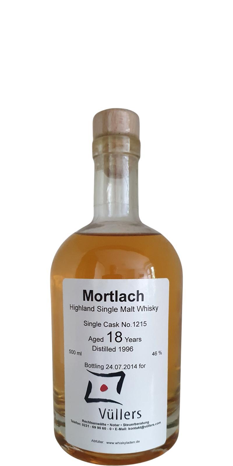 Mortlach 1996 UD Single Cask
