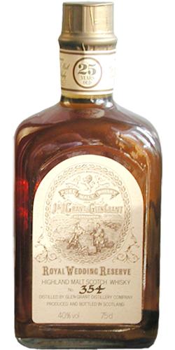 Glen Grant 25-year-old Royal Wedding Reserve