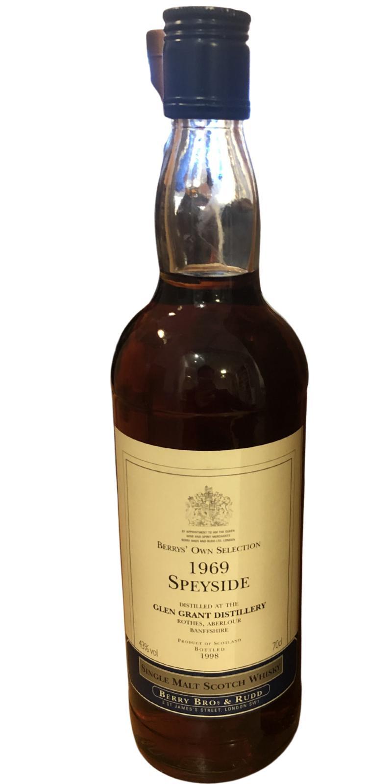 Glen Grant 1969 BR Berrys' Own Selection