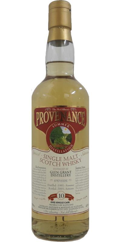 Glen Grant 1991 McG McGibbon's Provenance