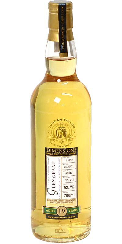 Glen Grant 1992 DT Dimensions