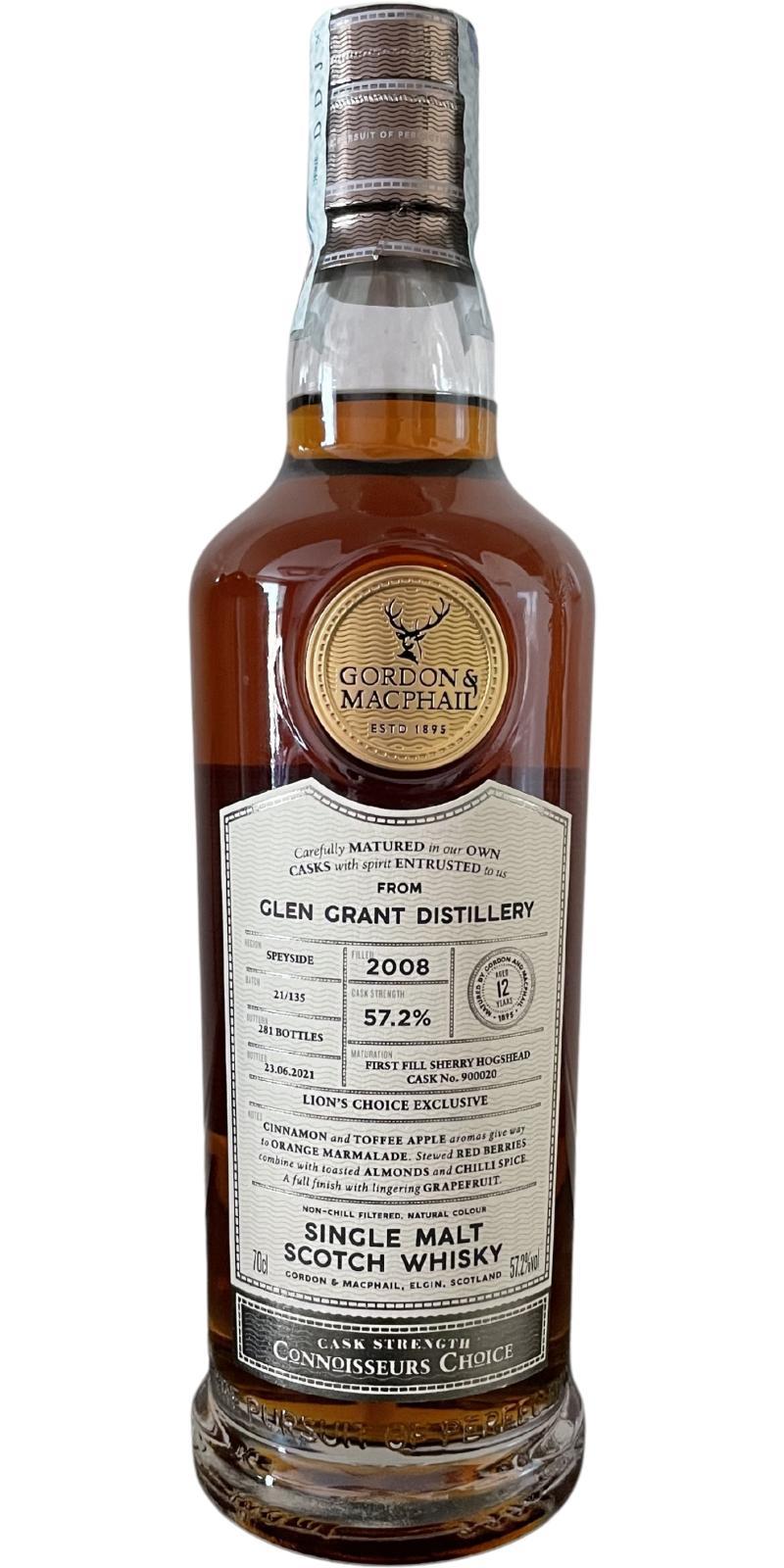 Glen Grant 2008 GM Connoisseurs Choice - Cask Strength