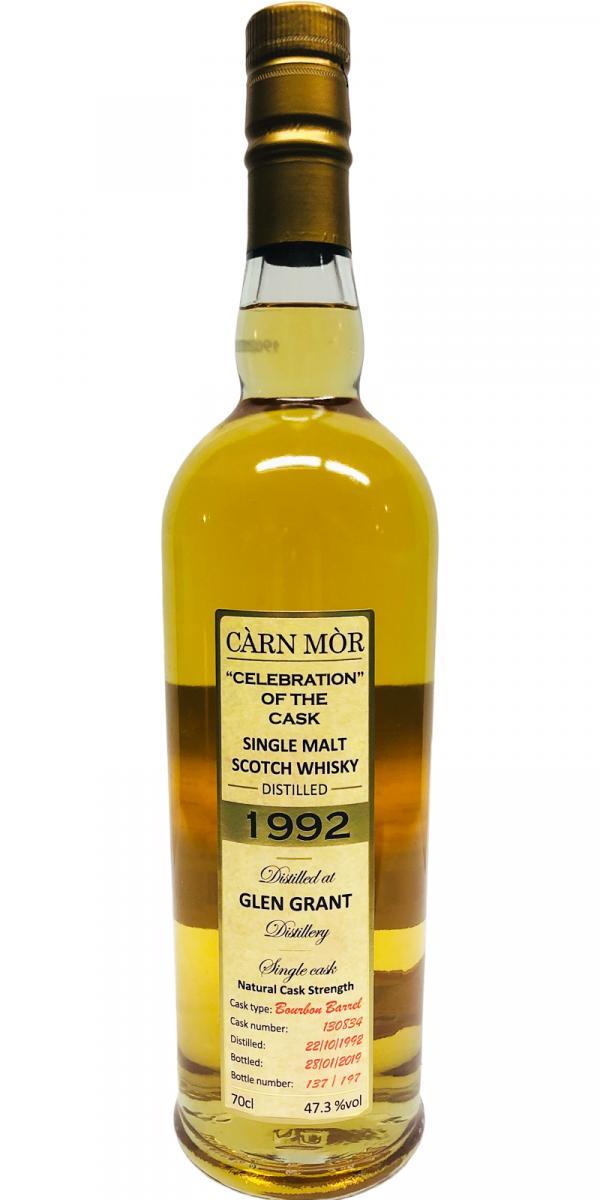 Glen Grant 1992 MMcK Càrn Mòr Celebration of the Cask