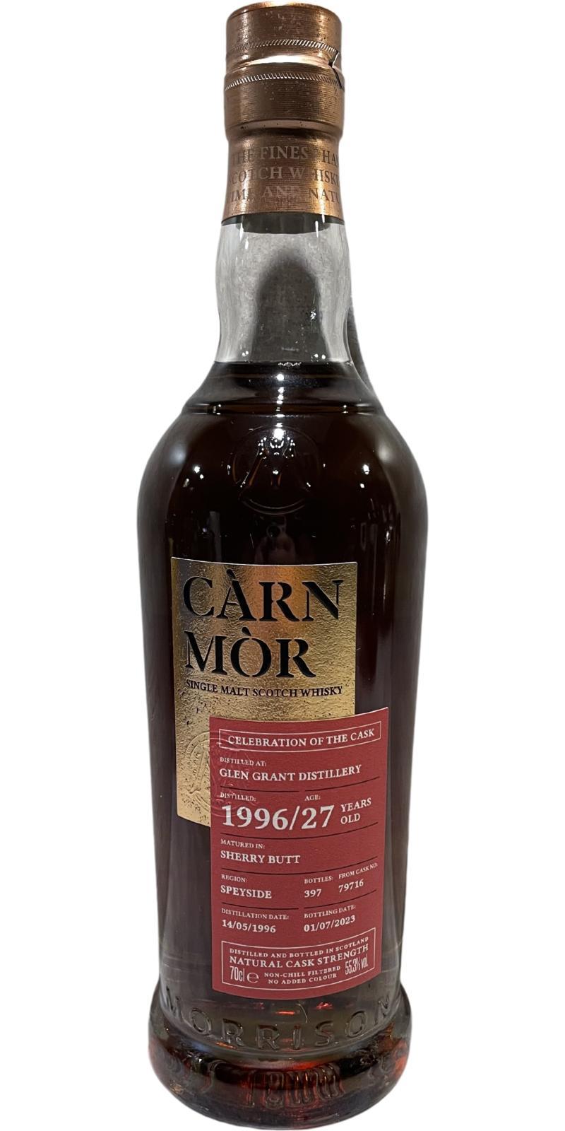Glen Grant 1996 MSWD Càrn Mòr Celebration of the Cask