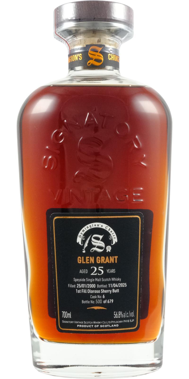 Glen Grant 2000 SV Cask Strength Collection - Symington’s Choice