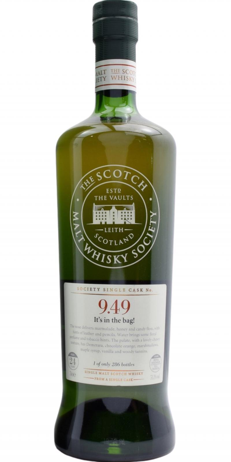 Glen Grant 1984 SMWS 9.49 It's in the bag!