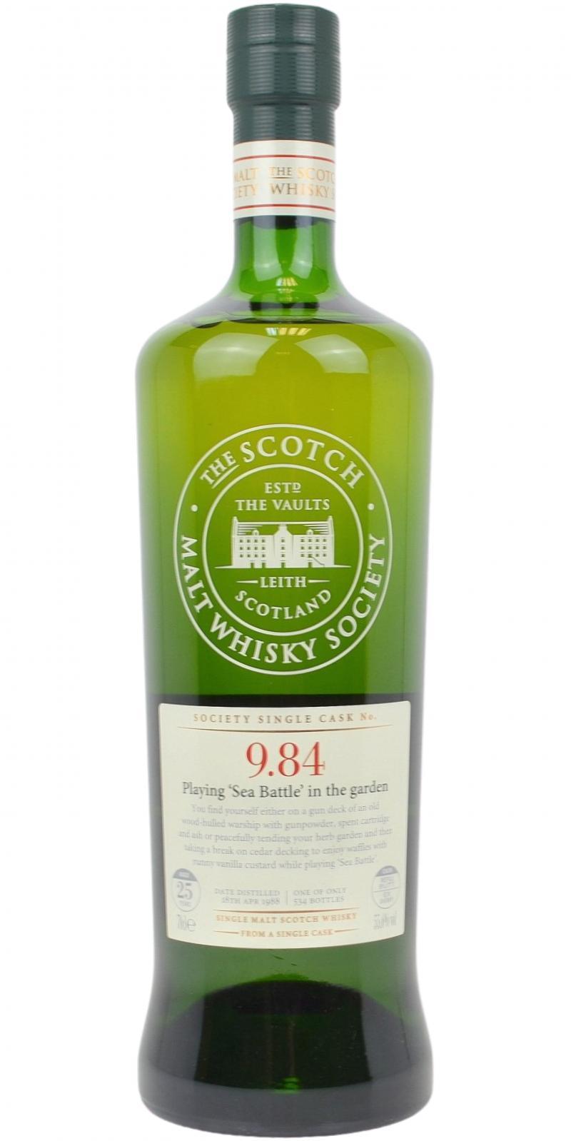 Glen Grant 1988 SMWS 9.84 Playing ‘Sea Battle’ in the garden