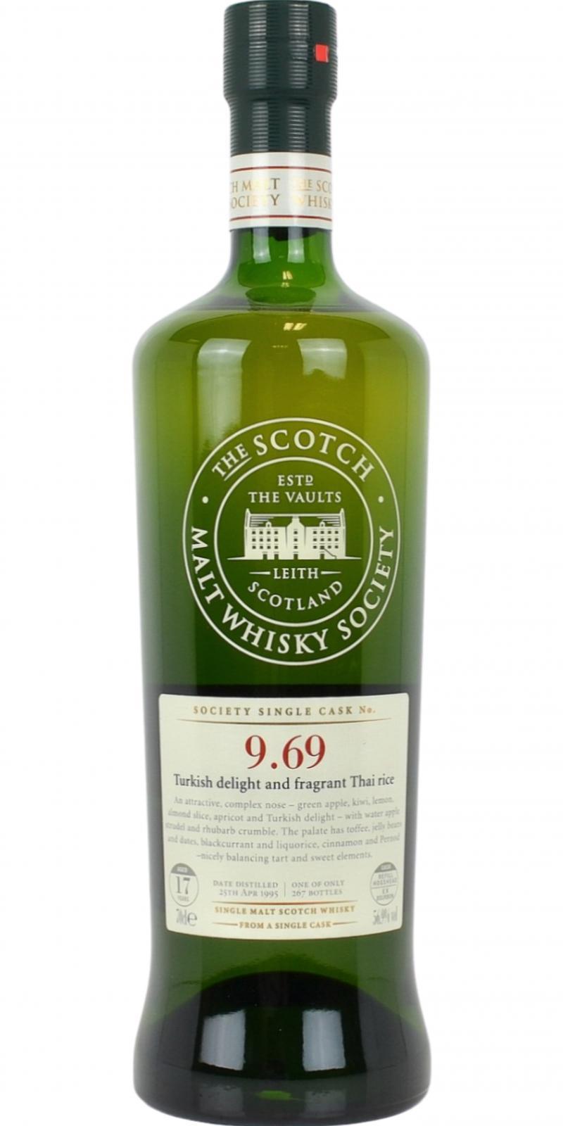Glen Grant 1995 SMWS 9.69 Turkish delight and fragrant Thai rice