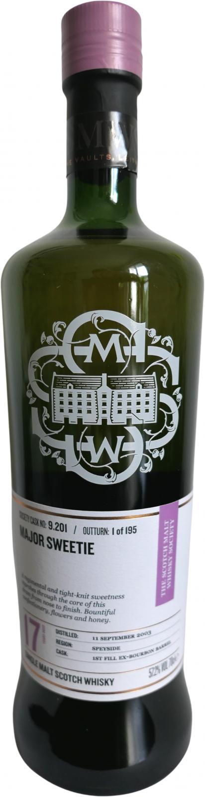 Glen Grant 2003 SMWS 9.201 Major Sweetie