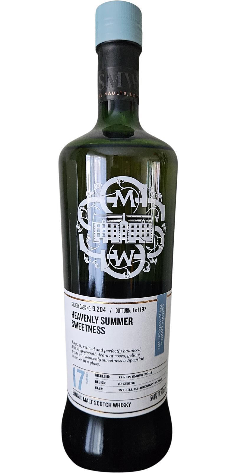 Glen Grant 2003 SMWS 9.204 Heavenly summer sweetness