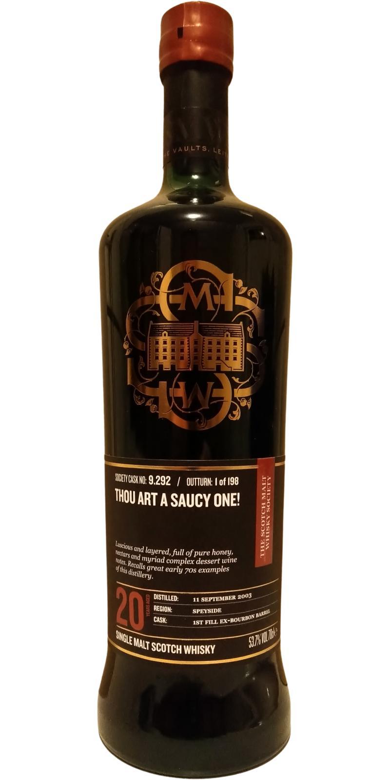Glen Grant 2003 SMWS 9.292 Thou art a saucy one!