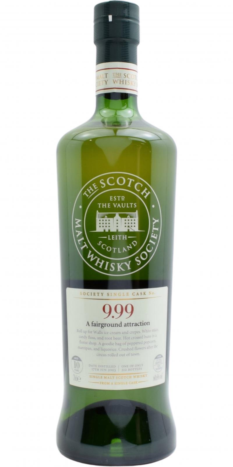 Glen Grant 2003 SMWS 9.99 A fairground attraction
