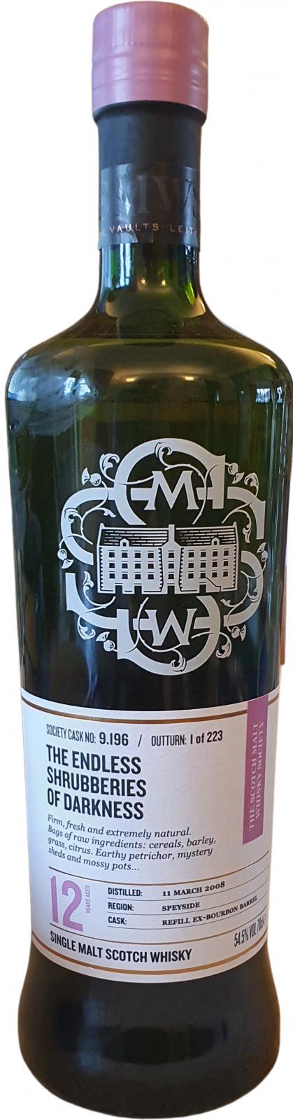 Glen Grant 2008 SMWS 9.196 The Endless Shrubberies of Darkness