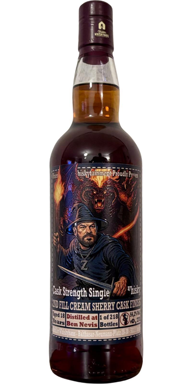 Ben Nevis 18-year-old BW Friendly Mr. Z Whiskytainment Proudly Presents