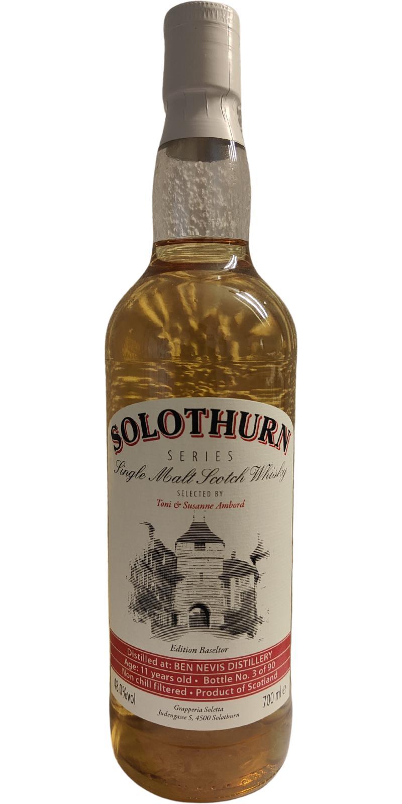 Ben Nevis 11-year-old JW Solothurn Series - Edition Baseltor