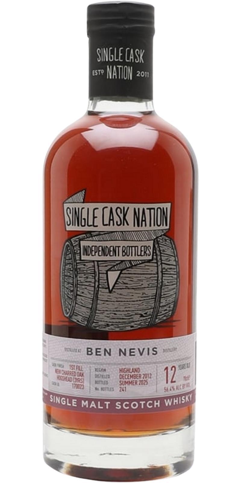 Ben Nevis 2012 JWC Single Cask Nation