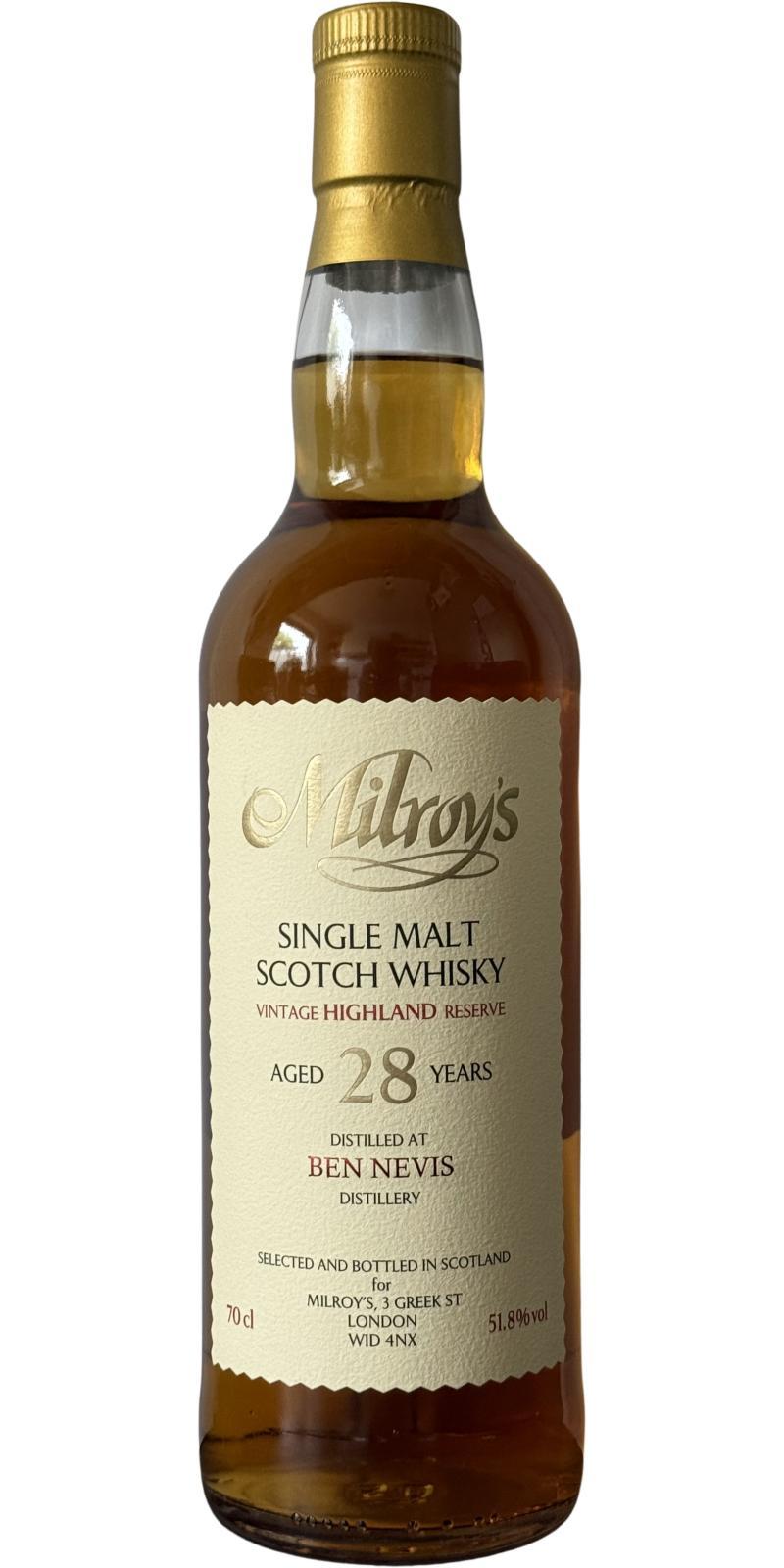 Ben Nevis 1996 Soh Vintage Reserve