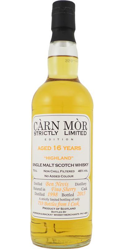 Ben Nevis 1998 MMcK Càrn Mòr - Strictly Limited Edition