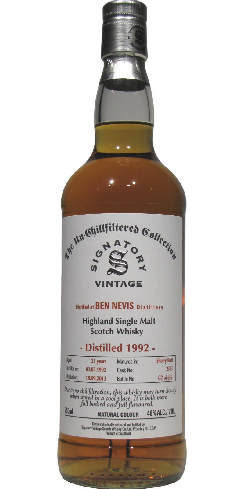 Ben Nevis 1992 SV The Un-Chillfiltered Collection