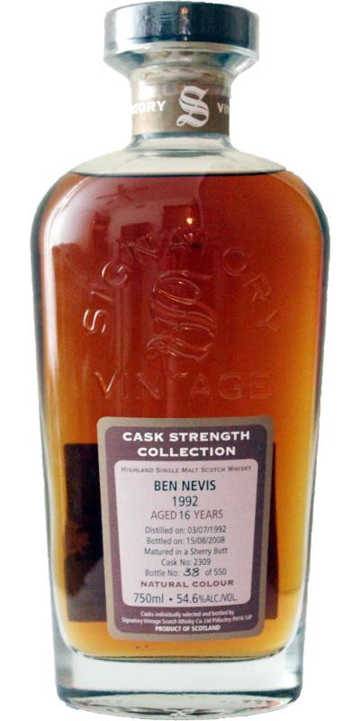 Ben Nevis 1992 SV Cask Strength Collection
