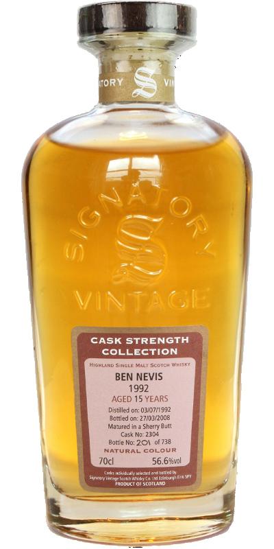 Ben Nevis 1992 SV Cask Strength Collection